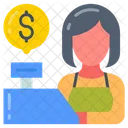 Cashier Accountant Clerk Icon