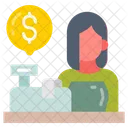 Cashier Banker Bank Clerk Icon
