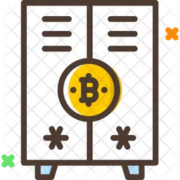 Casillero de bitcoins  Icono