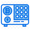 Caja De Seguridad Bitcoin Icono