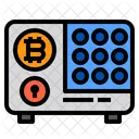 Caja De Seguridad Bitcoin Icono