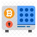 Caja De Seguridad Bitcoin Icono