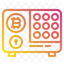 Caja De Seguridad Bitcoin Icono