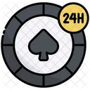 Casino 24 Hours 24 Hours Service Icon