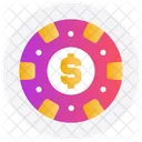 Casino Chip Casino Dollar Chip Game Icon