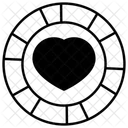 Casino chip heart  Icon