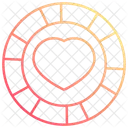 Casino chip heart  Icon