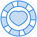Casino chip heart  Icon
