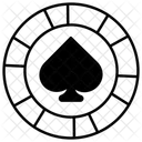 Casino chip spade  Icon