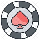 Casino chip spade  Icon