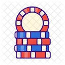 Chips Casino Gambling Icon