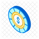 Casino Chip Isometric Icon