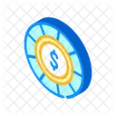 Casino Chip Isometric アイコン