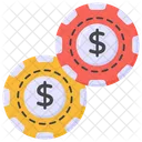 Poker Chips Casino Coins Gambling Coins Icon