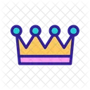 Crown Coins Contour Icon