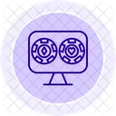 Casino Games Line Icon Icon