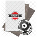 Casino-Karten und Chips  Symbol