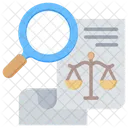 Caso Legal Pesquisa Analise Ícone