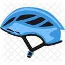 Casque de sécurité pour vélo bleu clair Icône
