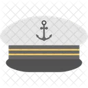 Navire Capitaine Casquette Icône