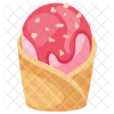 Morango Cupcone Cone Ícone