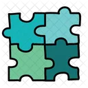 Carre Puzzle Pieces Icon