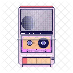 Cassette 80s audio equipment  Icon