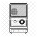 Cassette 80s audio equipment  Icon