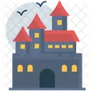 Castillo Embrujado Halloween Icono