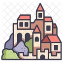 Castillo Medieval Arquitectura Icono