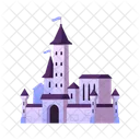 Castle Purple Tower Flag Icon