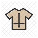 Casual Wear Tee Fit T Shirt Measurement Icon
