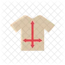 Casual Wear Tee Fit T Shirt Measurement Icon