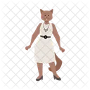 Confident Cat Dress Icon