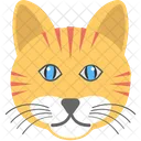 Yellow Cat Face Icon