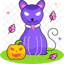 Cat Pumpkin Animal Icon