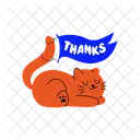 Cat Thanks Kitten Symbol