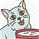 Cat Drinking Water Icon