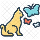 猫と蝶、猫、蝶 アイコン