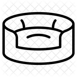 고양이와 개 침대  아이콘