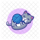 Cat And Wool  Icon