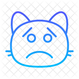 Cat angry Emoji Icon - Download in Gradient Style