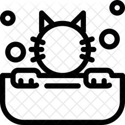 고양이 욕조  아이콘