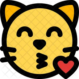 Cat Blowing A Kiss Emoji Icon