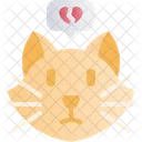 Cat Broken Heart  Icon