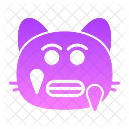Cat chilled Emoji Icon