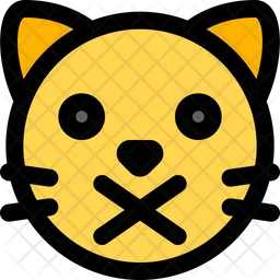 Cat Closed Mouth Emoji Icon