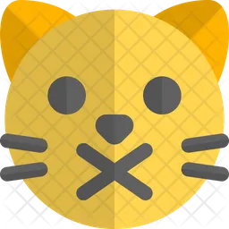 Cat Closed Mouth Emoji Icon
