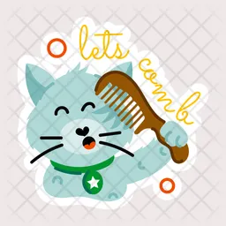 Cat Combing  Icon