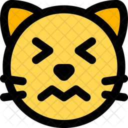 Cat Confounded Emoji Icon